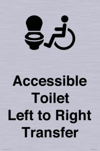 Accessible Toilet with Left to Right Transfer